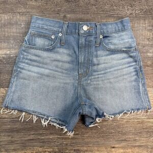 Madewell The Perfect Vintage Jean Short Distressed Cut Off Bowman Wash Womens 25